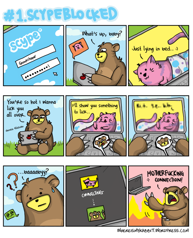 Because "Scype" always crashes AT THE WORST POSSIBLE TIMES.
